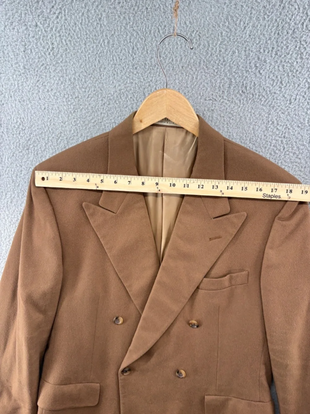 Vintage John W Nordstrom Loro Piana Cashmere Double Breasted Blazer 41R